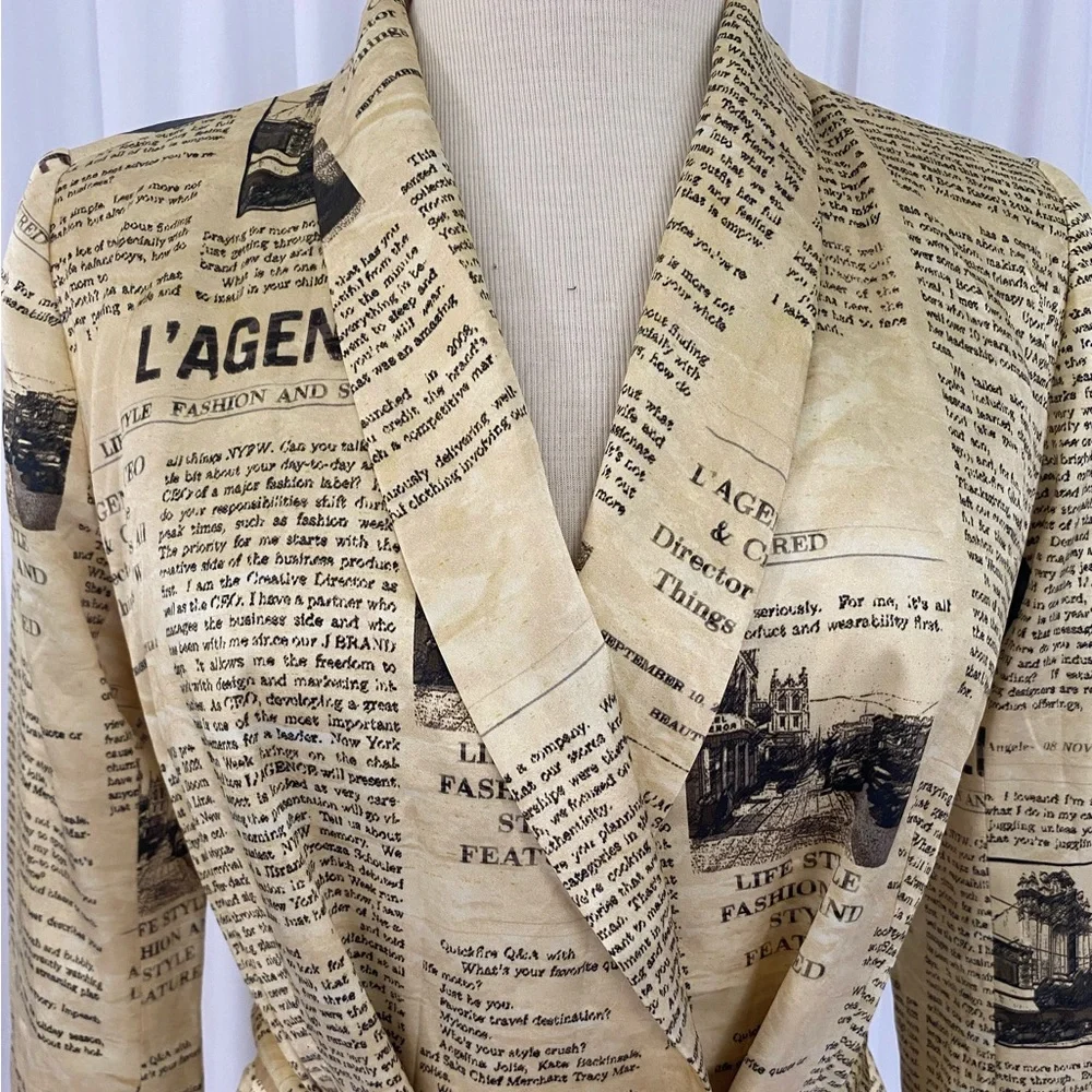 L'AGENCE Print Silk Jacket - Picture 3 of 8